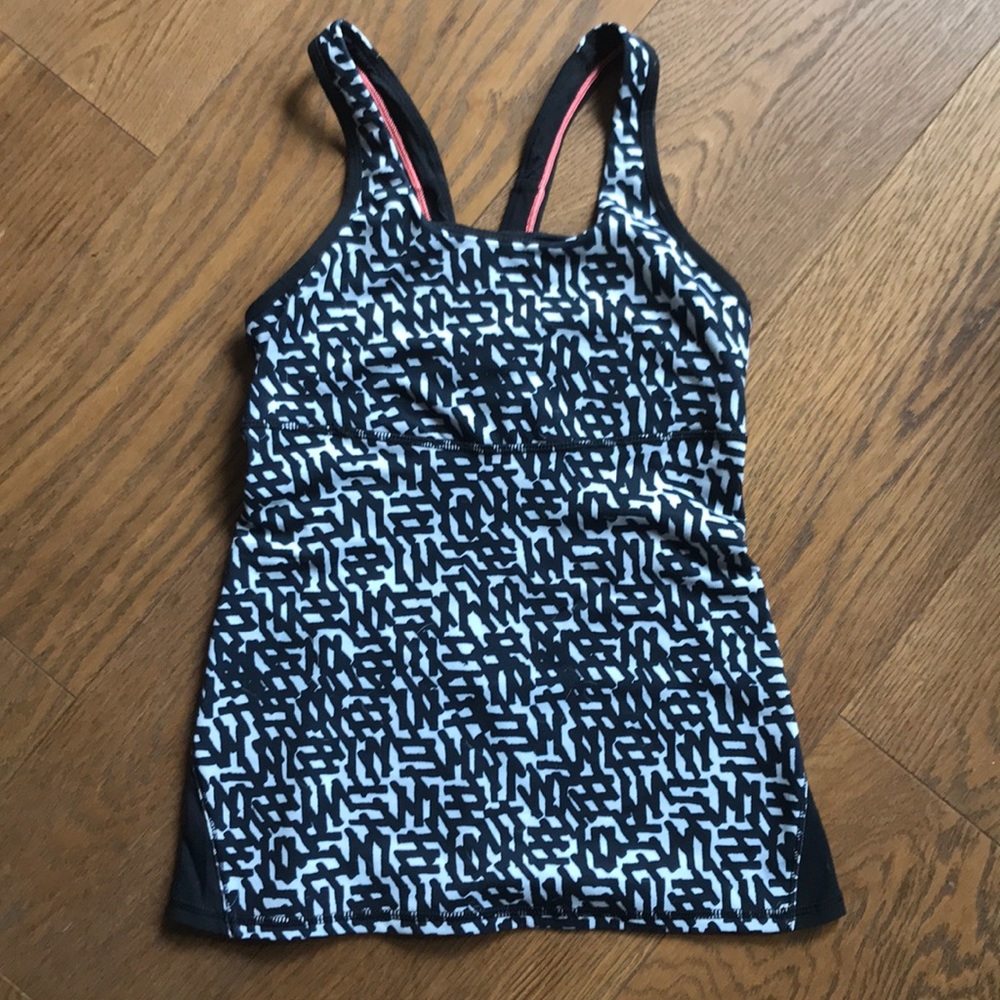 Racer back workout top with built in bra